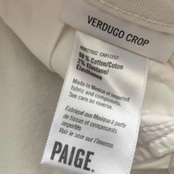 Pure White Paige Verdugo Crop Jeans - Picture 7 of 7